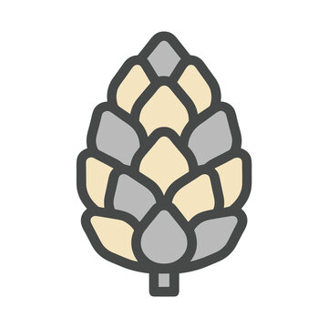 Illustration of a hop cone