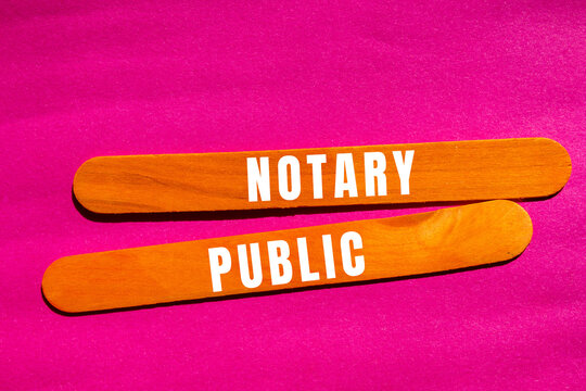 Notary Public text concept photo