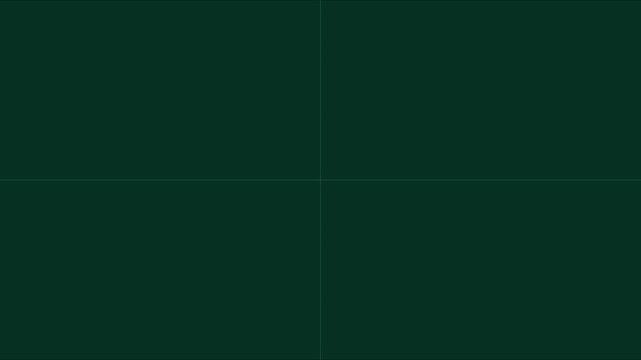 Minimalist dark green animation 4k background, with subtle grid, lines for presentation, and digital