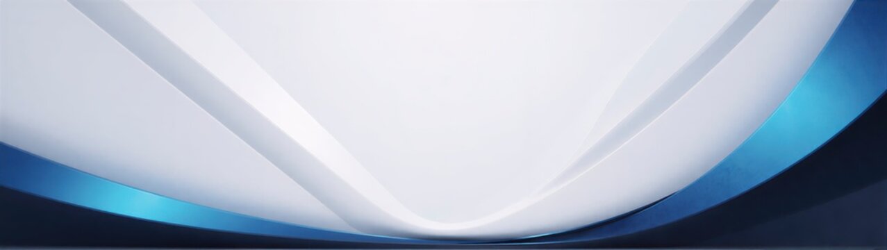 abstract blue curved bands framing a bright white central area for clean presentation backgrounds