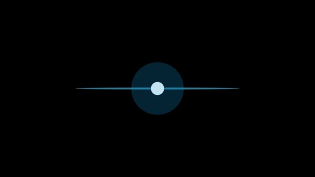 Minimalist loading spinner animation with horizontal progress line on 4k black background