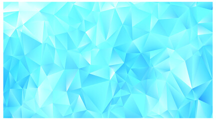 Fototapeta premium Blue triangle background. Winter Christmas bg. Blue low poly