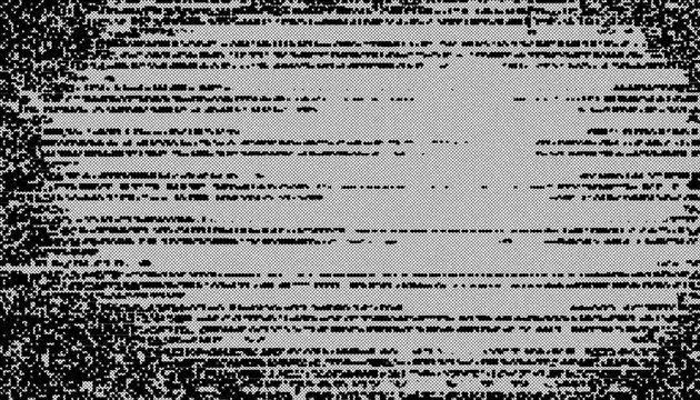 Abstract Noise Texture: A close-up abstract view of digital glitch or noise pattern, rendered in monochrome tones, creating a sense of digital distortion and static.