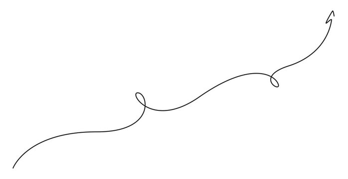 Animation of Upload and Rising Arrow with Elegant Wave Continuous One Line Drawing, Minimal Monoline Growth Symbol, Data Transfer Concept, Seamless Loop Motion Graphics, Alpha Channel, 4K Video