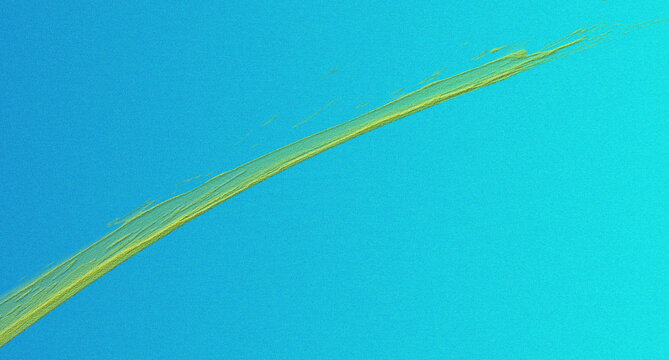 Dynamic Yellow Liquid Splash Wave on Vibrant Blue Gradient Background