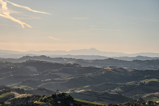 Marche. Spectacular landscape of the Marche hills.