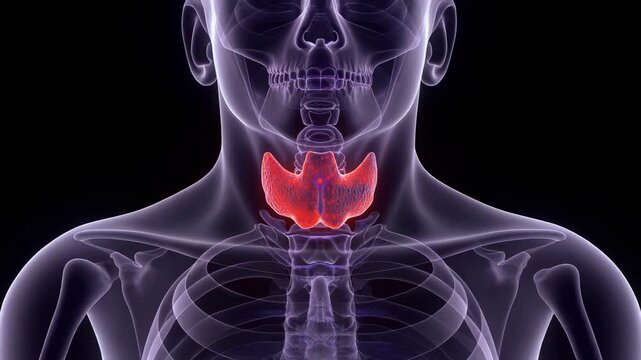 Thyroid Tissue with Red Violet Ring Structures for Medical Education Visualization