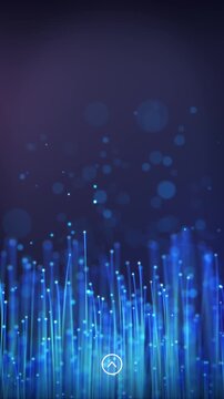 Social Media Vertical series 1080x1920 - Animated Background blue and shining line particles with link arrow