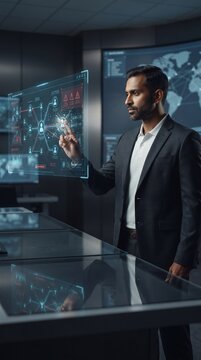 System Administrator Revoking Compromised User Access on Holographic Interface