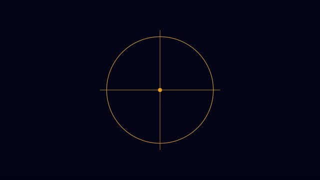 Minimalist digital hud target reticle overlay for sci-fi motion and ui animation 4k