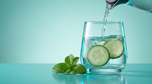 Cucumber water infusion for wellness subscription content