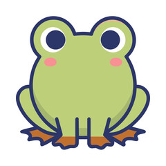 Fototapeta premium Cute cartoon frog illustration