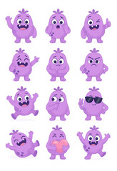 Fototapeta premium set of funny cartoon people cartoon, boy, child, vector, people, kid, icon, illustration, set, character, face, children, girls, group, person, funny, smile