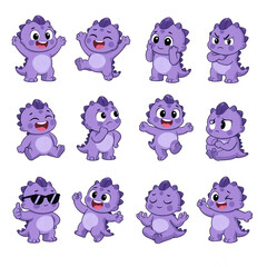 Fototapeta premium set of funny cartoon people cartoon, boy, child, vector, people, kid, icon, illustration, set, character, face, children, girls, group, person, funny, smile