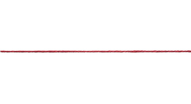 A single horizontal red string isolated on transparent background