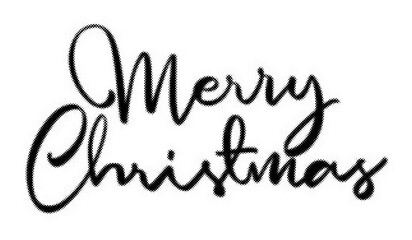 Black handwritten calligraphy merry christmas text isolated on a white background transparent background © AbstractZone