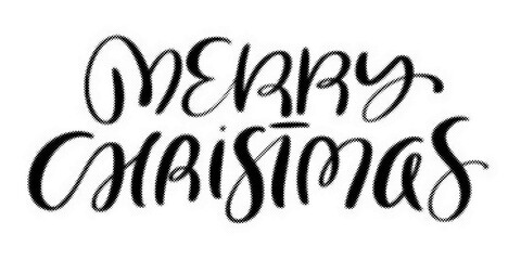 Merry Christmas hand lettering calligraphy brush script text isolated on white background transparent background © AbstractZone