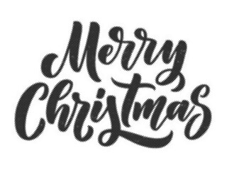 Merry Christmas hand written calligraphy text isolated on white background transparent background © AbstractZone