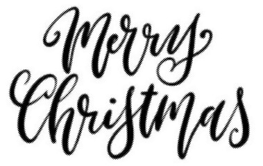 Merry Christmas hand written calligraphy script lettering isolated on white background transparent background © AbstractZone