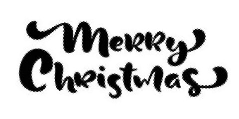 Merry Christmas handlettered brush calligraphy isolated on a white background for festive holiday graphic design projects transparent background © AbstractZone