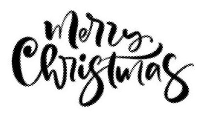 Merry Christmas handlettered brush calligraphy isolated on a white background transparent background © AbstractZone