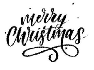 Merry Christmas handlettered brush calligraphy isolated on a white background transparent background © AbstractZone