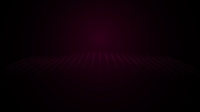 Dark background displays a subtle purple grid floor fading into a deep, mysterious void, providing a clean and atmospheric stage for professional product presentations or cinematic visual work.