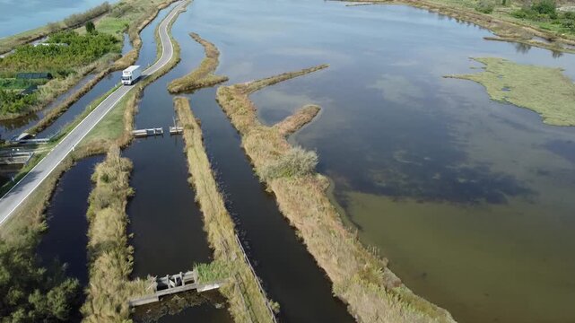 Aerial View of Lio Piccolo Marshlands in the Venice Lagoon