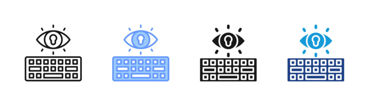 Password Privacy icon set multiple style collection