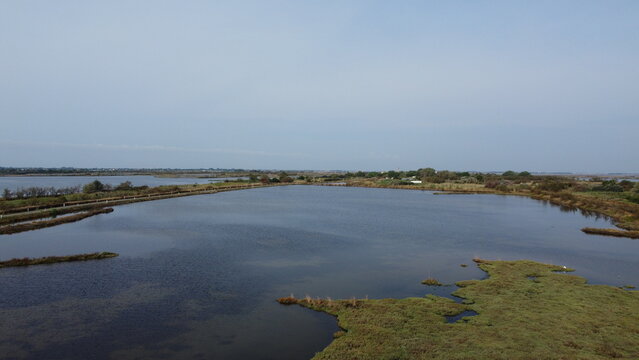 Aerial View of Lio Piccolo Marshlands in the Venice Lagoon