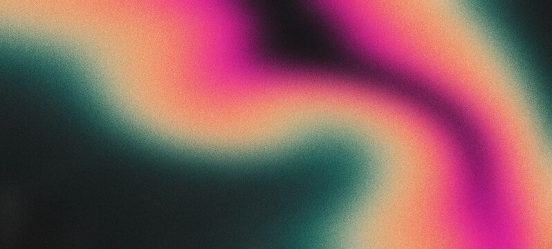 Retro poster background, music party banner cd vinyl record cover design teal orange pink red grainy texture abstract dynamic summer backdrop
