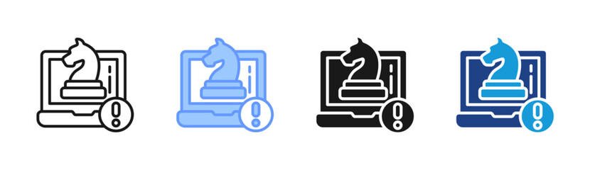 Fototapeta premium Security Strategy icon set multiple style collection