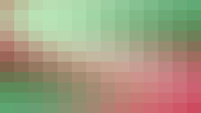 Abstract pixelated green and pink gradient background texture for modern digital design projects, retro pixel art wallpaper style, colorful block mosaic pattern, creative digital art backdrop
