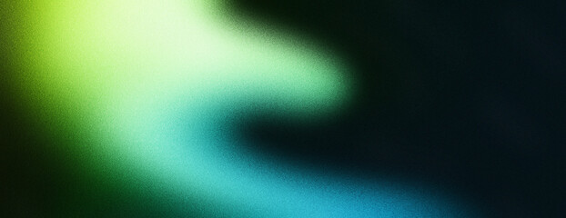 Dark green blue grainy gradient background black abstract backdrop noise texture webpage header wide banner design © lisbon