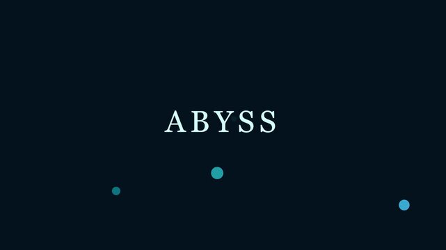 Abyss minimalist motion with floating particles on dark animation 4k background