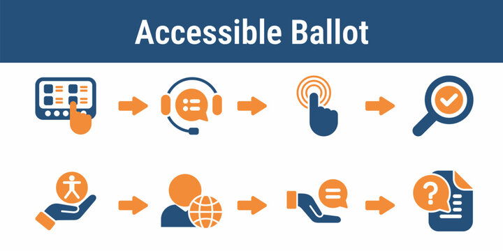 Accessible Ballot Assistance Workflow Icons