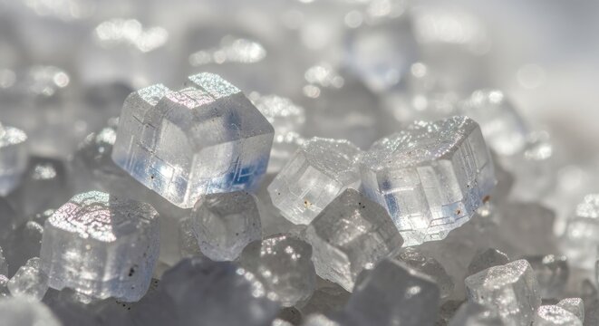 Macro Photography of Sugar Crystals - A Detailed Close-Up View.