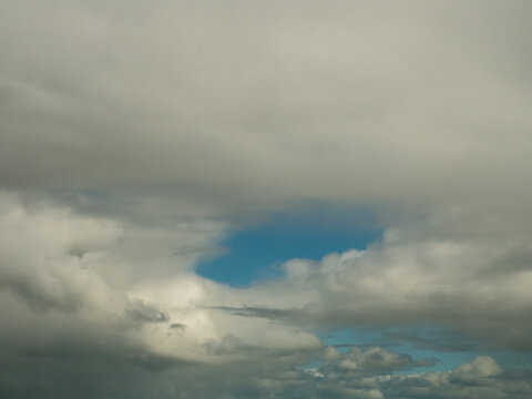 Dynamic sky filled with layered clouds