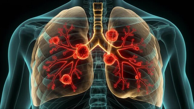 Alveolar Macrophage Surfactant Clearance Trails in Lung Alveoli for Medical Science Visualization