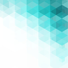 Obraz premium Abstract geometric background with blue and turquoise hexagons for your modern design and presentations. eps 10