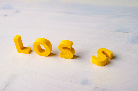 Financial loss, business failure and setback concept with fallen letter