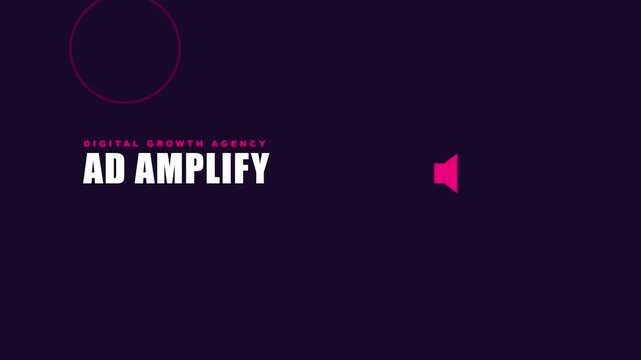 Digital growth agency ad amplify branding motion with speaker for marketing and business promotion animation 4k