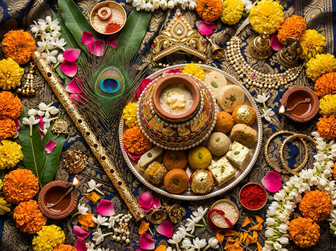 Janmashtami Festival Celebration &ndash; Modern Krishna-Inspired Indian Design