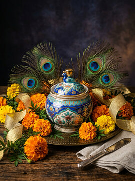 Janmashtami Festival Celebration &ndash; Modern Krishna-Inspired Indian Design