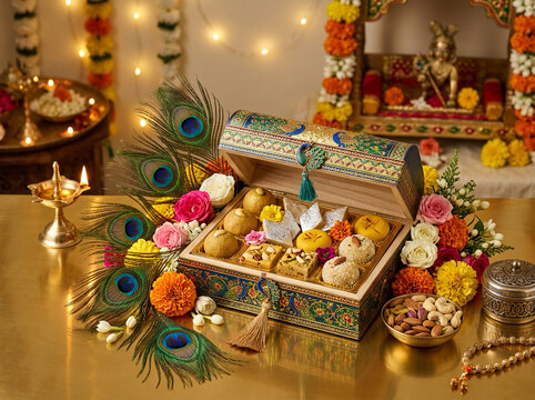 Janmashtami Festival Celebration &ndash; Modern Krishna-Inspired Indian Design