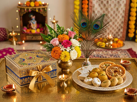 Janmashtami Festival Celebration &ndash; Modern Krishna-Inspired Indian Design