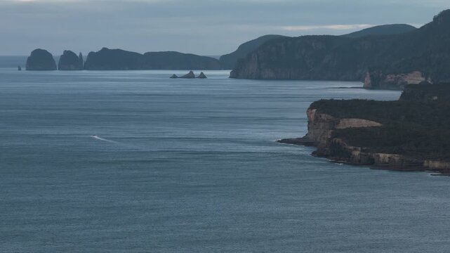 Aerial view east coast tasmania