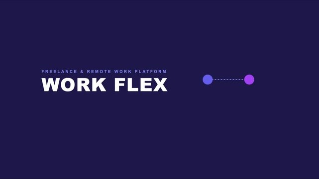 Work flex freelance and remote work platform motion animation 4k digital