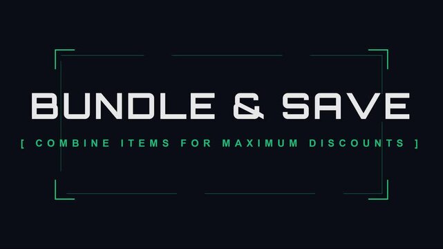 Bundle and save: combine for maximum discounts promotional for e-commerce sales and marketing campaigns animation 4k
