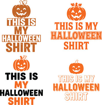 Dark Halloween T-Shirt Illustration Collection with Haunted House, Skeletons and Creepy Elements